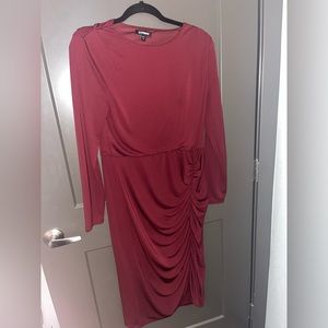 Long sleeve fitted dress from express